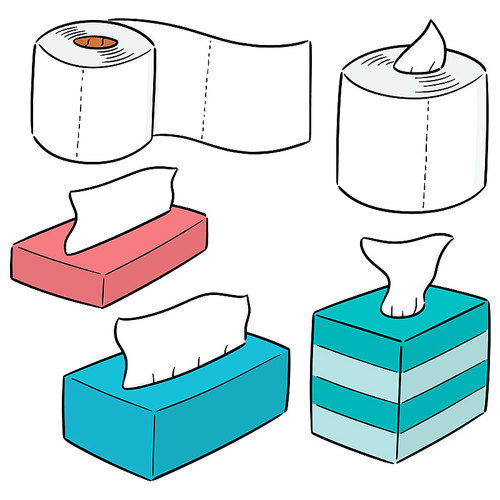 vector set of tissue papers