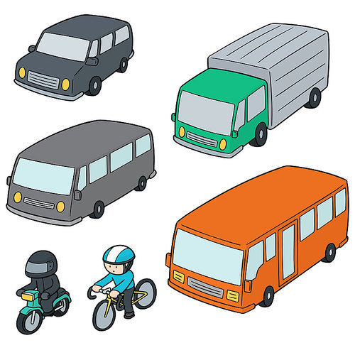 vector set of transportation