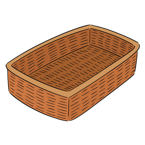 vector of wicker basket