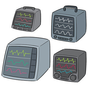 vector set of vital sign monitor