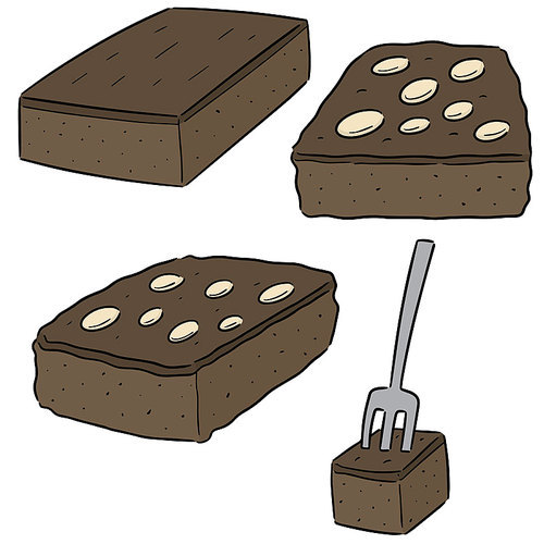 vector set of brownies