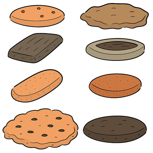 vector set of cookies and biscuits