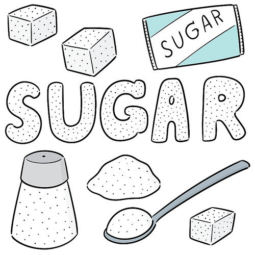 vector set of sugar