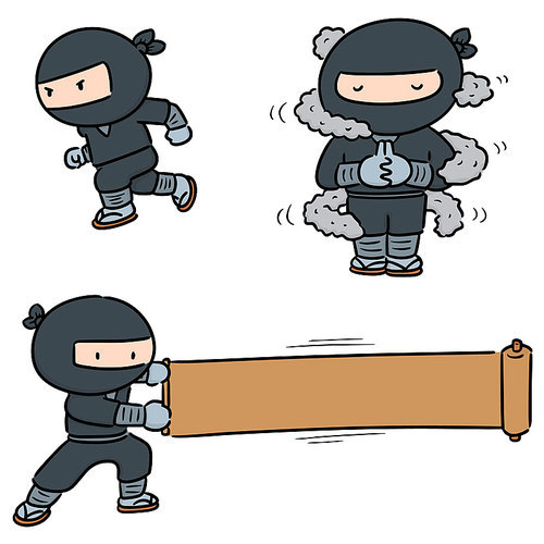 vector set of ninja