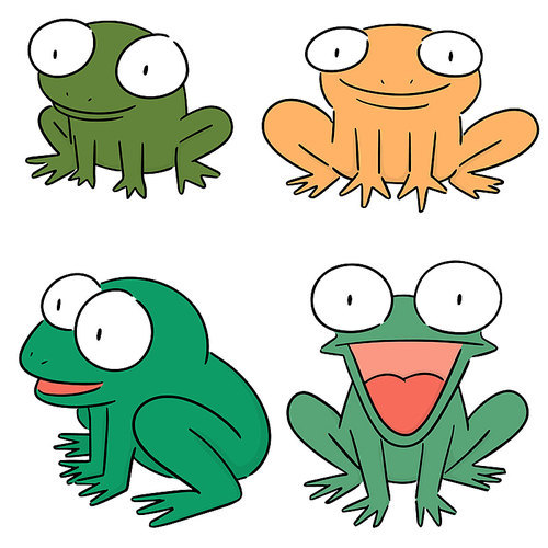 vector set of frog