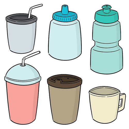 vector set of beverage