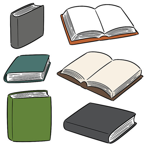 vector set of book