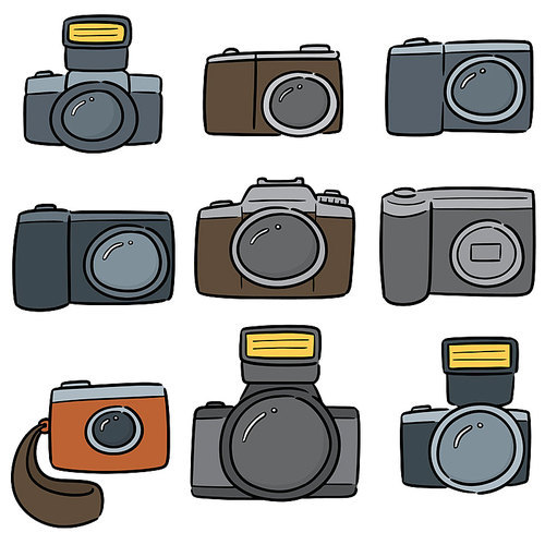 vector set of camera