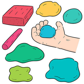 vector set of clay for kid