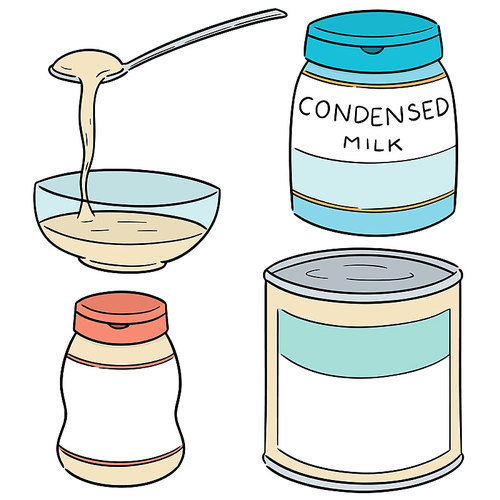 vector set of condensed milk