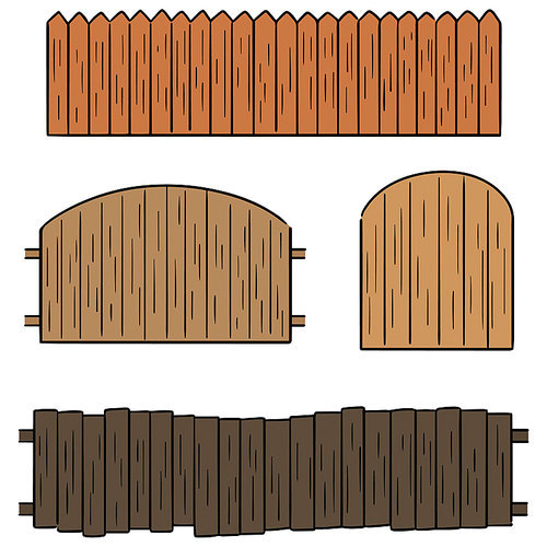 vector set of fence