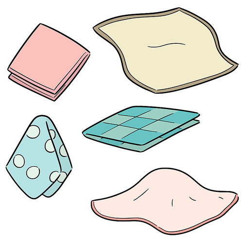 vector set of handkerchief