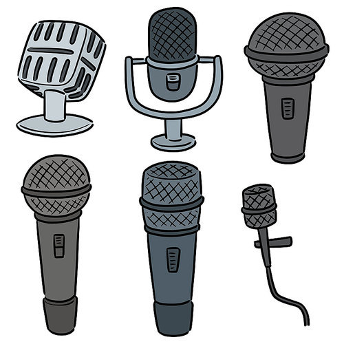 vector set of microphone