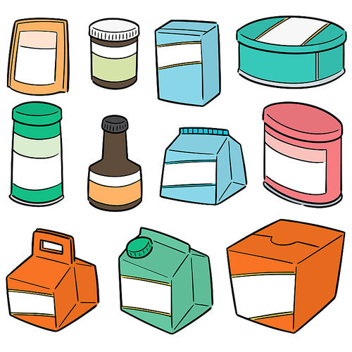 vector set of packaging