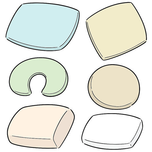 vector set of pillow