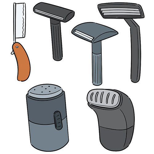 vector set of razor