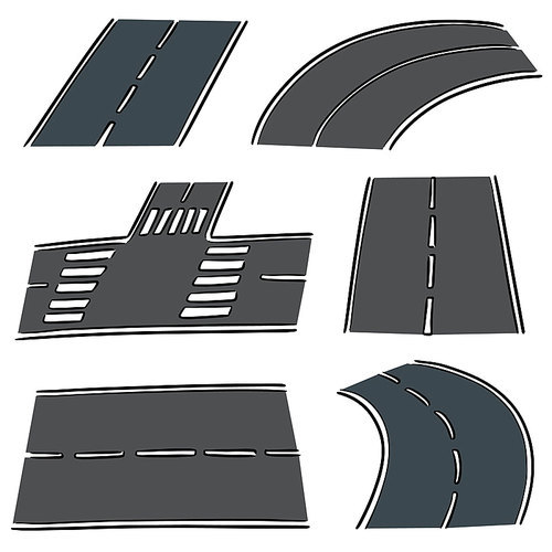 vector set of road