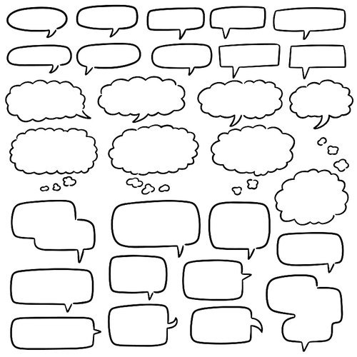 vector set of speech bubbles