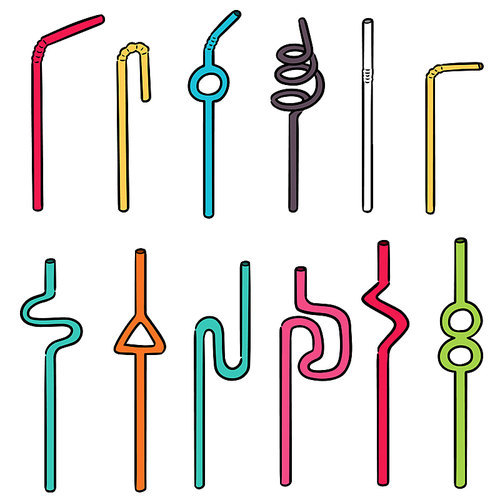 vector set of straw