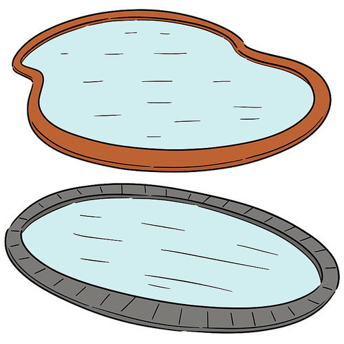 vector set of swimming pool