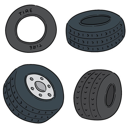 vector set of tires