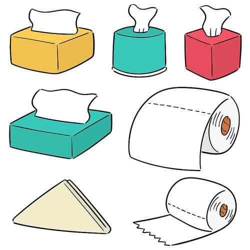 vector set of tissue papers