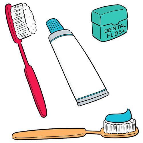 vector set of tooth care set