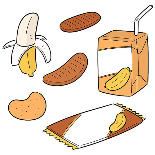 vector set of banana product