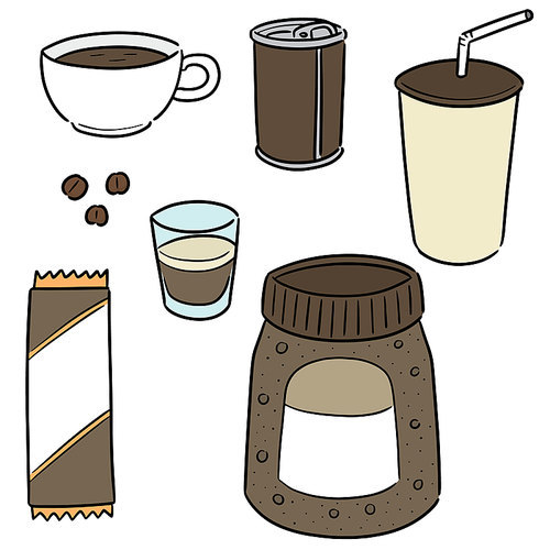 vector set of coffee