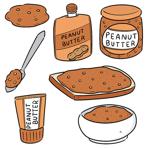 vector set of peanut butter