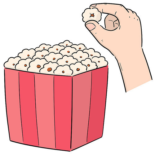 vector of popcorn