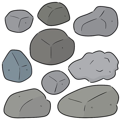 vector set of stone
