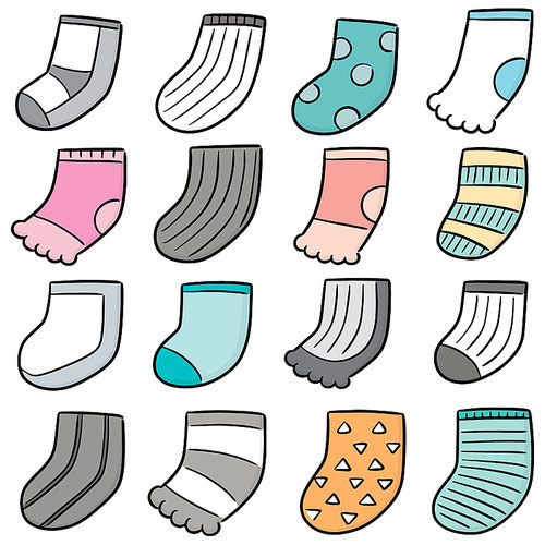 vector set of socks
