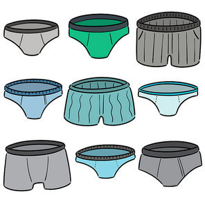 vector set of underwear