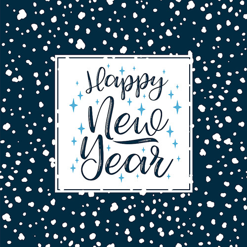 happy new year lettering designs. vector elements for poster, card, invitation, placard,  flyer