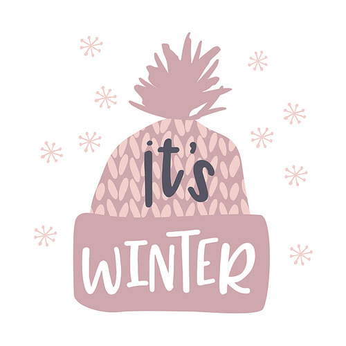 Winter illustration. Vector design for card, poster, flyer, web and other users