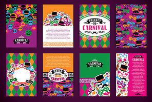 Celebration festive background with carnival icons and objects. Vector Design Templates Collection for Banners, Flyers, Placards, Posters and other use.