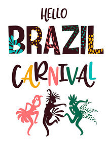 Brazil carnival. Vector illustration with trendy abstract elements. Poster design for carnival concept and other users