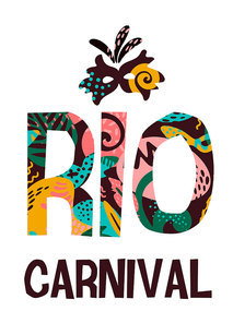 Brazil carnival. Vector illustration with trendy abstract elements. Poster design for carnival concept and other users