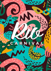 Brazil carnival. Vector illustration with trendy abstract elements. Poster design for carnival concept and other users