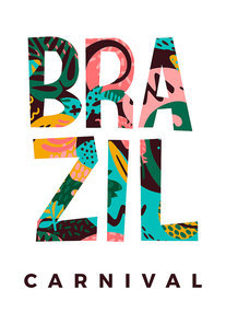 Brazil carnival. Vector illustration with trendy abstract elements. Poster design for carnival concept and other users