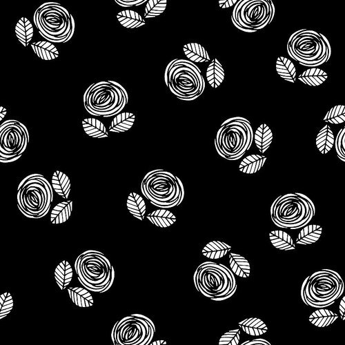 Abstract floral seamless pattern with roses. Trendy hand drawn textures. Modern abstract design for paper, cover, fabric, interior decor and other users.