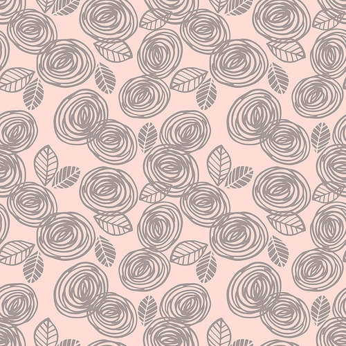 Abstract floral seamless pattern with roses. Trendy hand drawn textures. Modern abstract design for paper, cover, fabric, interior decor and other users.