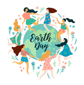 Earth Day. Vector template for card, poster, banner, flyer Design element