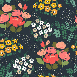 Floral seamless pattern. Vector design for paper, cover, fabric, interior decor and other users