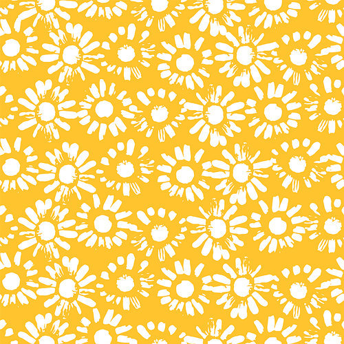 Abstract floral seamless pattern with chamomile. Trendy hand drawn textures. Modern abstract design for,paper, cover, fabric and other users