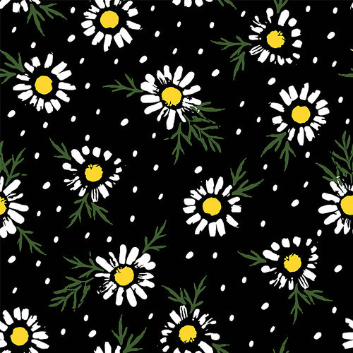 Abstract floral seamless pattern with chamomile. Trendy hand drawn textures. Modern abstract design for,paper, cover, fabric and other users