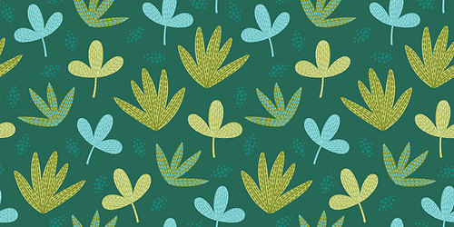 Artistic seamless pattern with abstract leaves. Modern design for paper, cover, fabric, interior decor and other users.