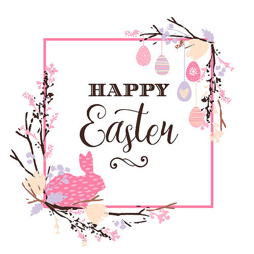 Happy Easter. Vector design for card, poster, flyer and other users.