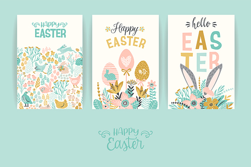 Happy Easter. Vector templates